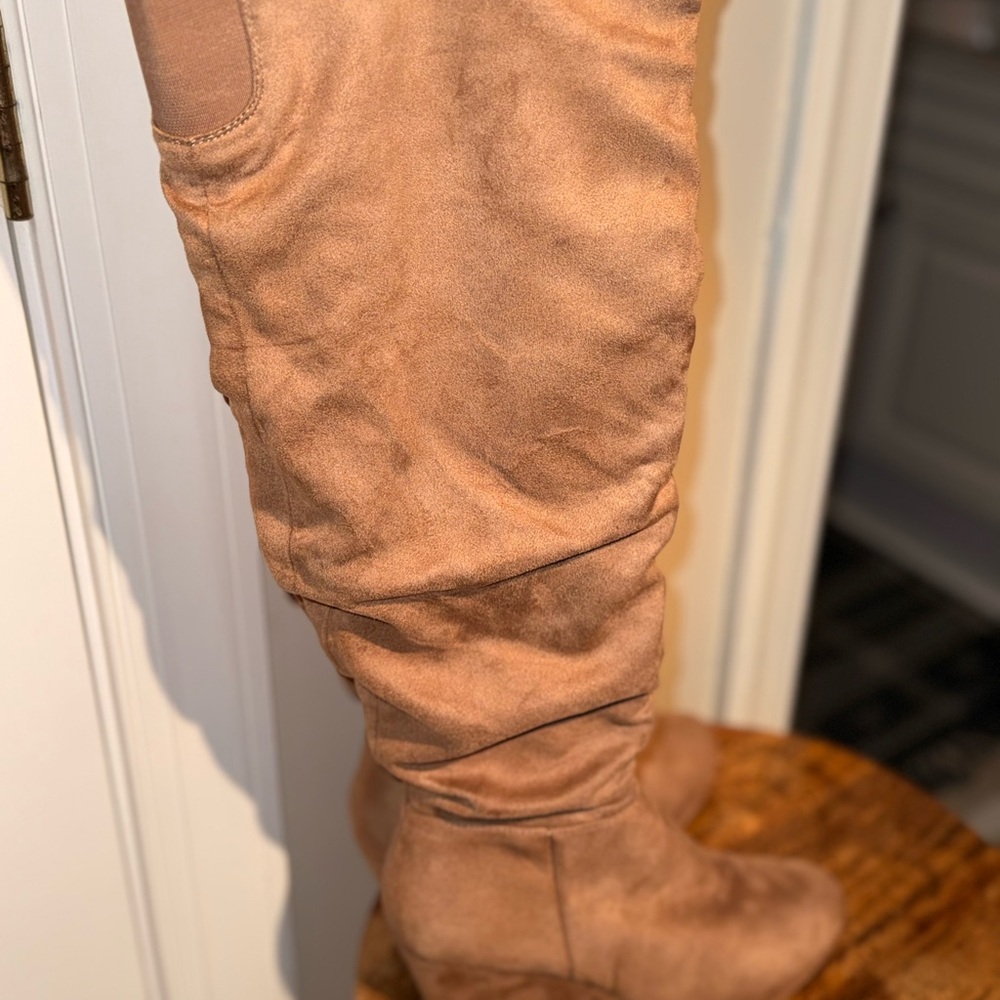 Chinese Laundry Lovey Over the Knee Tan Boots